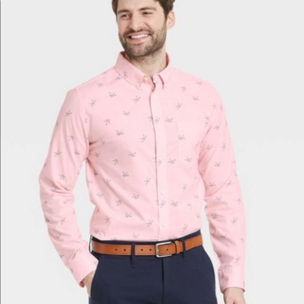 Mens Animal Print Slim Long Sleeve